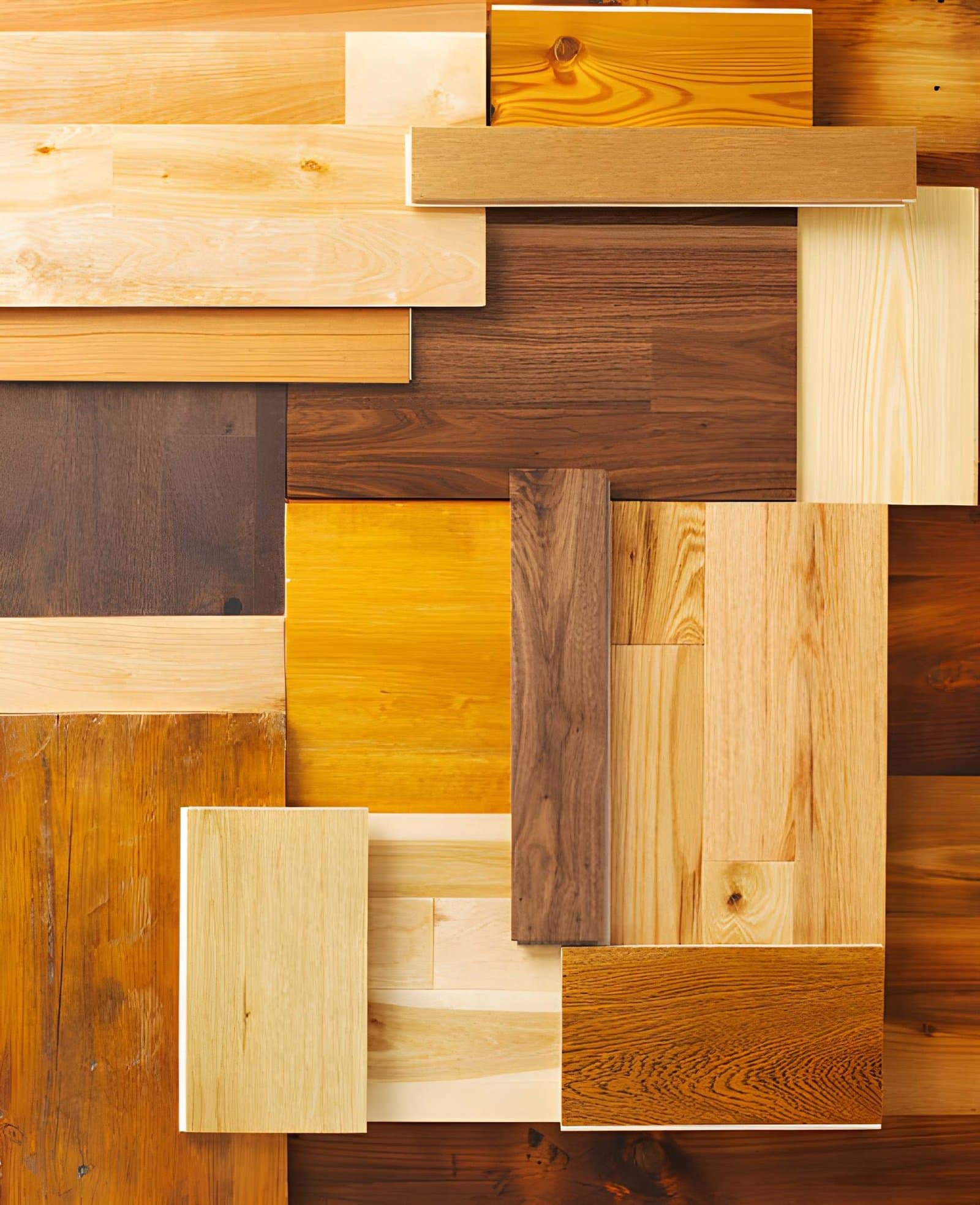 Hardwood flooring samples